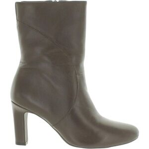 Naturalizer Womens Harlene Mocha Brown Leather Almond Toe Zip Boots Size 11M NWT